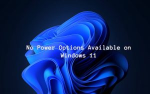 How to Fix No Power Options Available on Windows 11